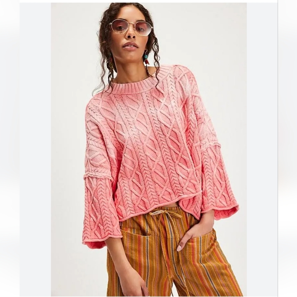 New Free People Washed Ashore Sweater Chelsea Pacifica.‎